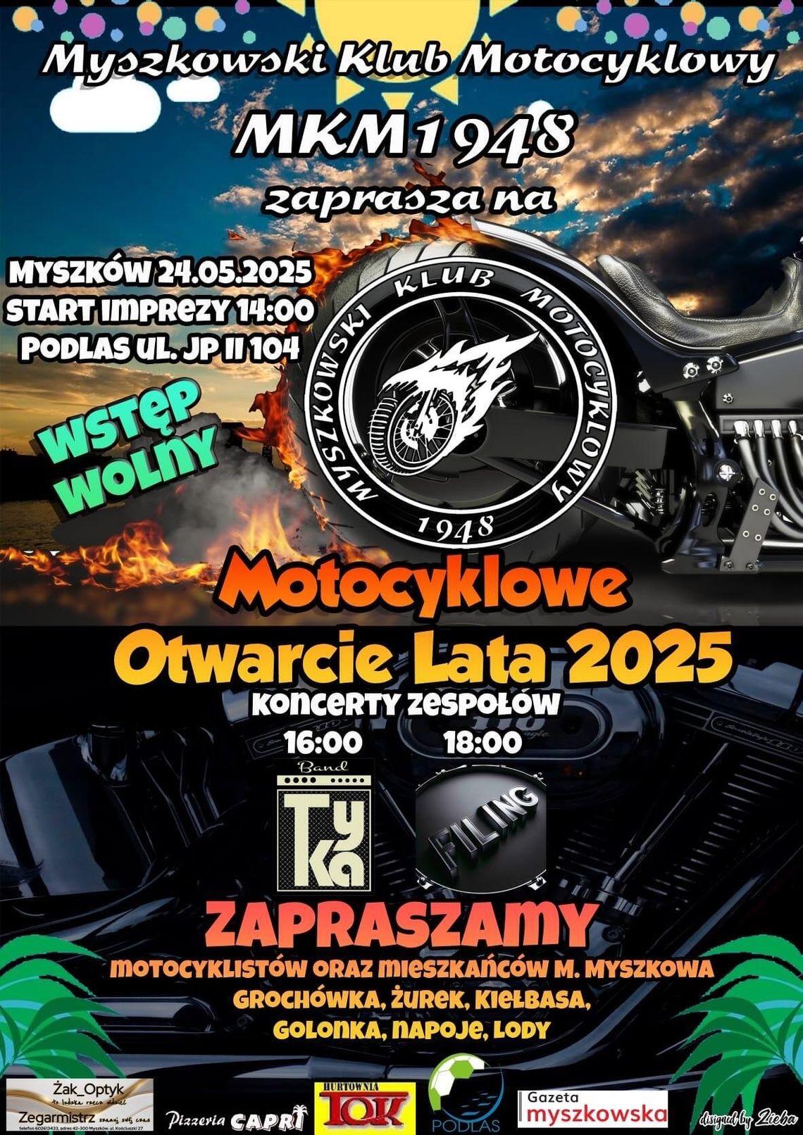 W MAJU PIKNIK w lipcu Skalny Zlot Motocyklowy