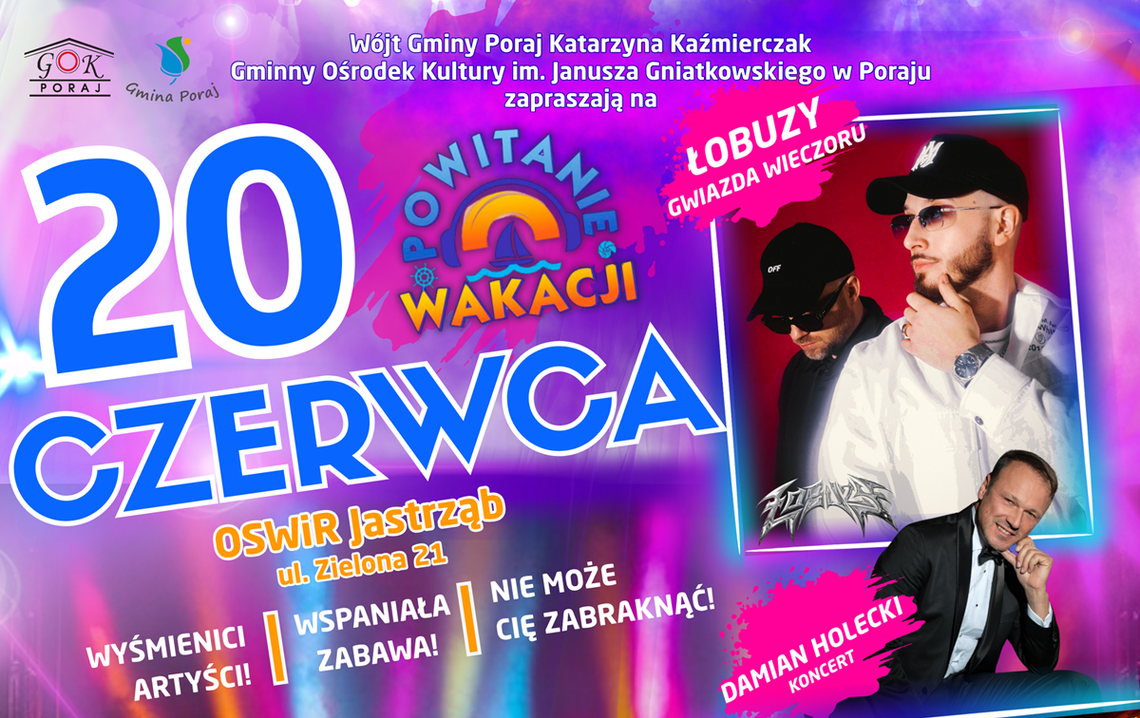WAKACJE W GMINIE PORAJ JUŻ W TEN WEEKEND!