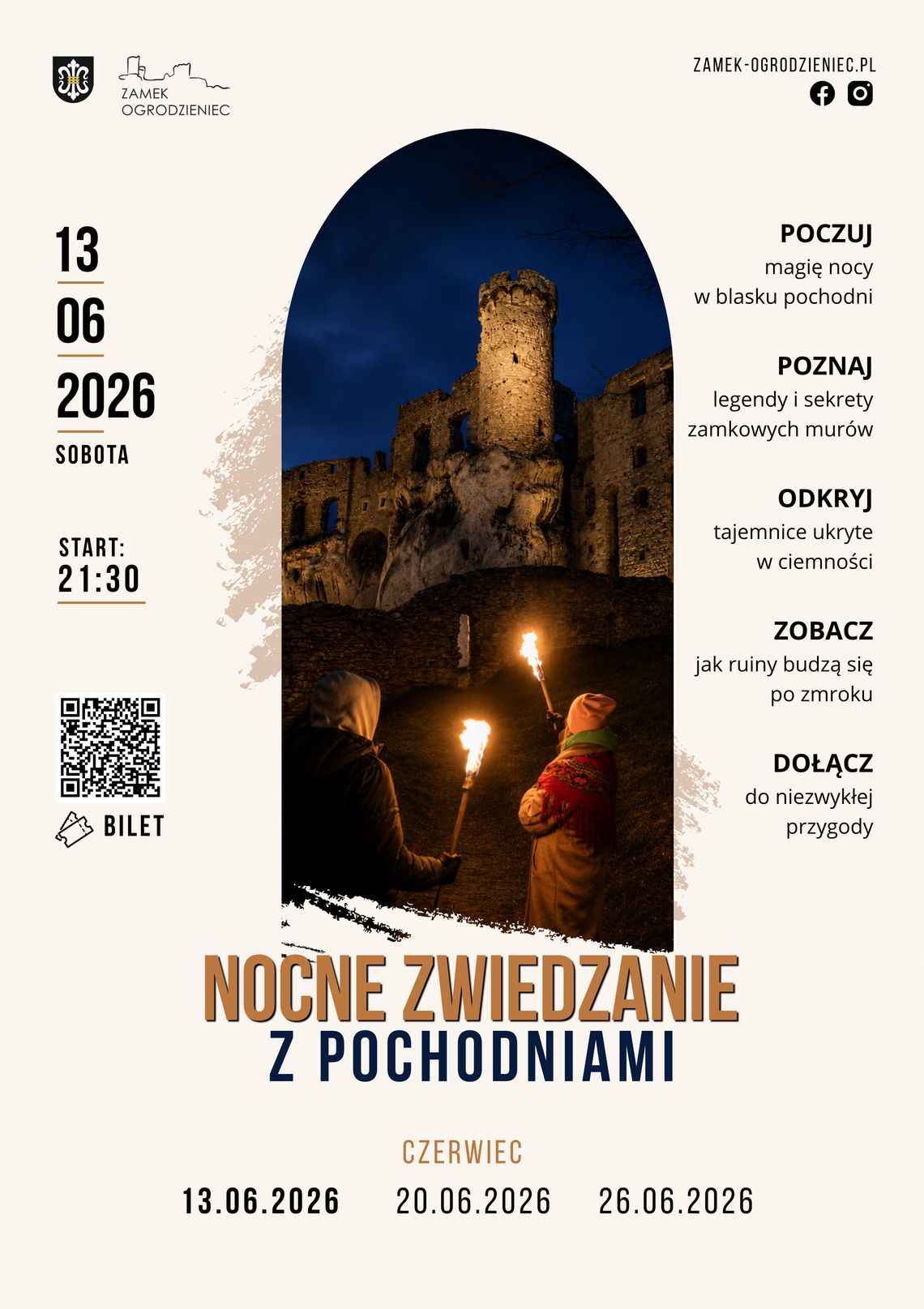 Weekend 12-14 czerwca na Zamku Ogrodzieniec: wieczór z duchami, atelier mody historycznej i zwiedzania z pochodniami