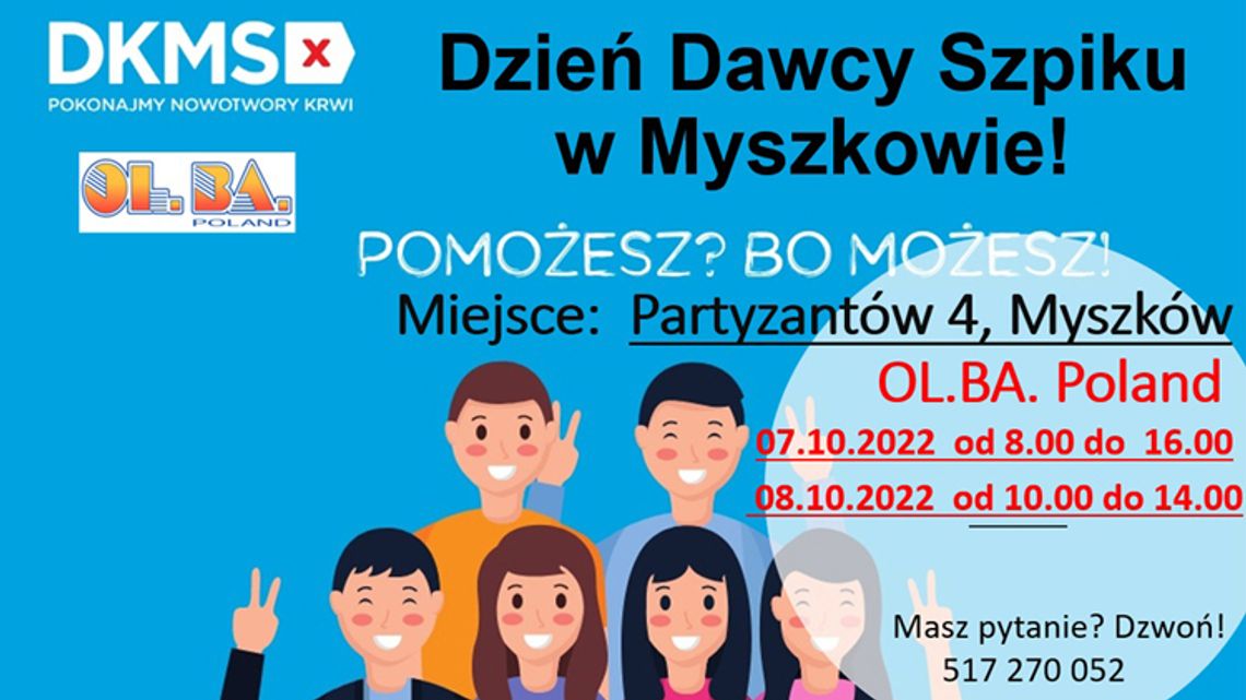 Wpisz się do bazy dawców szpiku! Pracownicy firmy OL.BA chcą uratować swoją koleżankę!