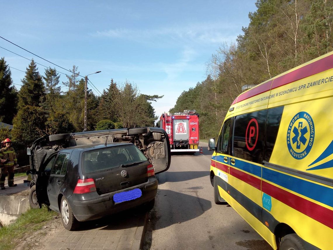 Wyglądało groźnie, obyło się bez ofiar. Skoda na boku