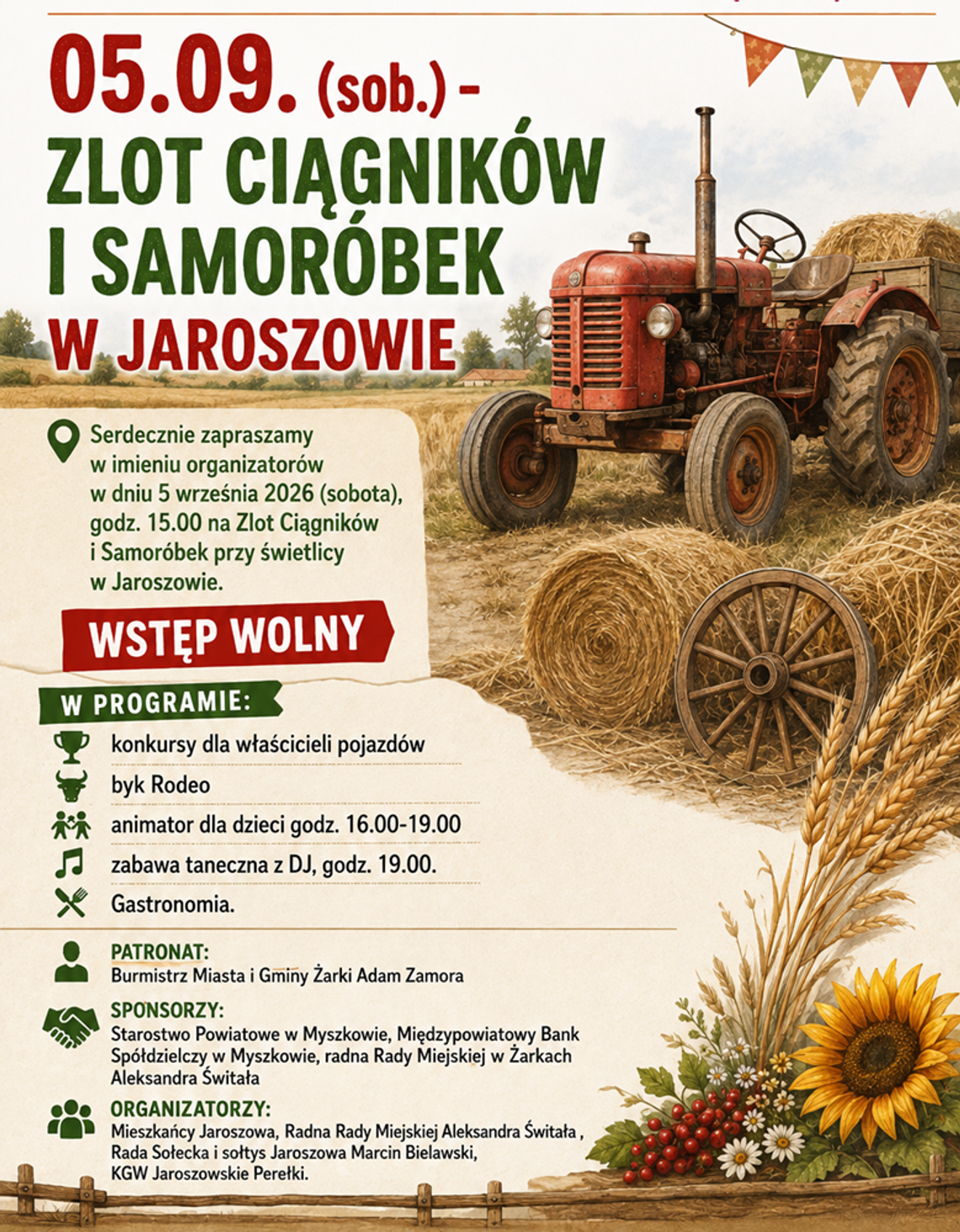 Zlot Ciągników i Samoróbek w Jaroszowie Zlot Ciągników i Samoróbek w Jaroszowie
