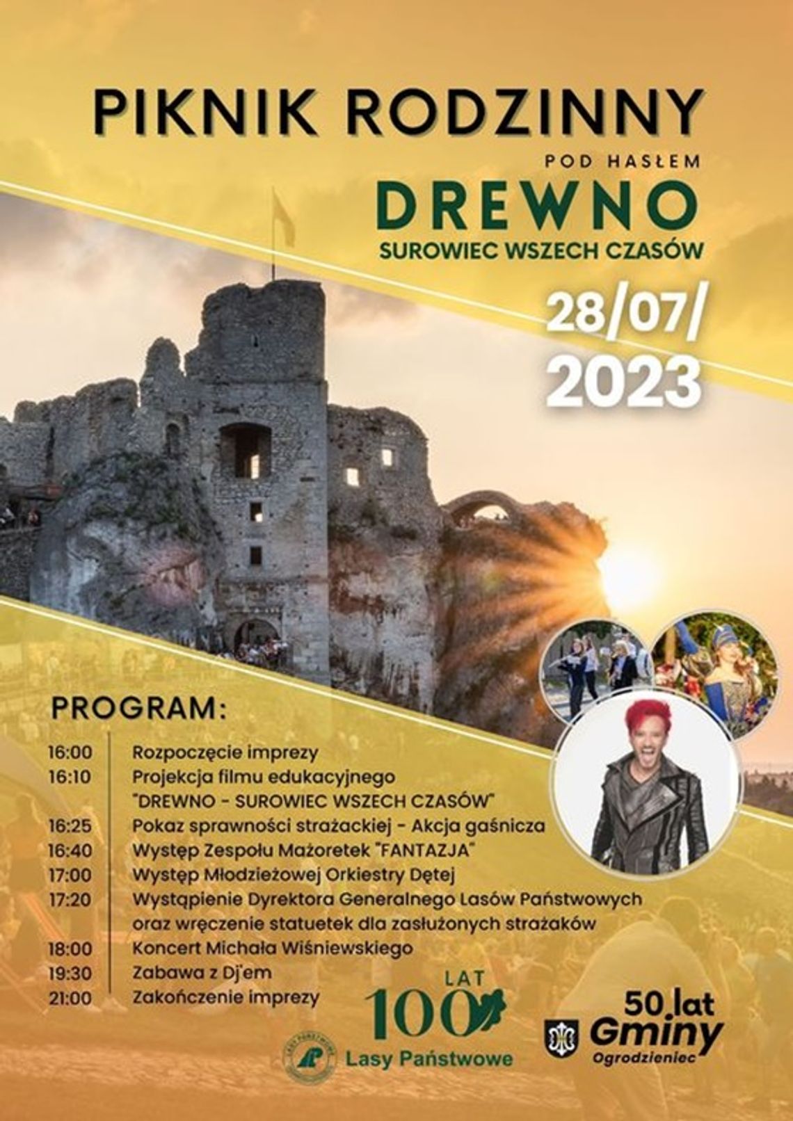 W Zamku Ogrodzieniec: „Drewno- surowiec wszech czasów”. Drewno będzie chwalił Michał Wiśniewski W Zamku Ogrodzieniec: „Drewno- surowiec wszech czasów”. Drewno będzie chwalił Michał Wiśniewski