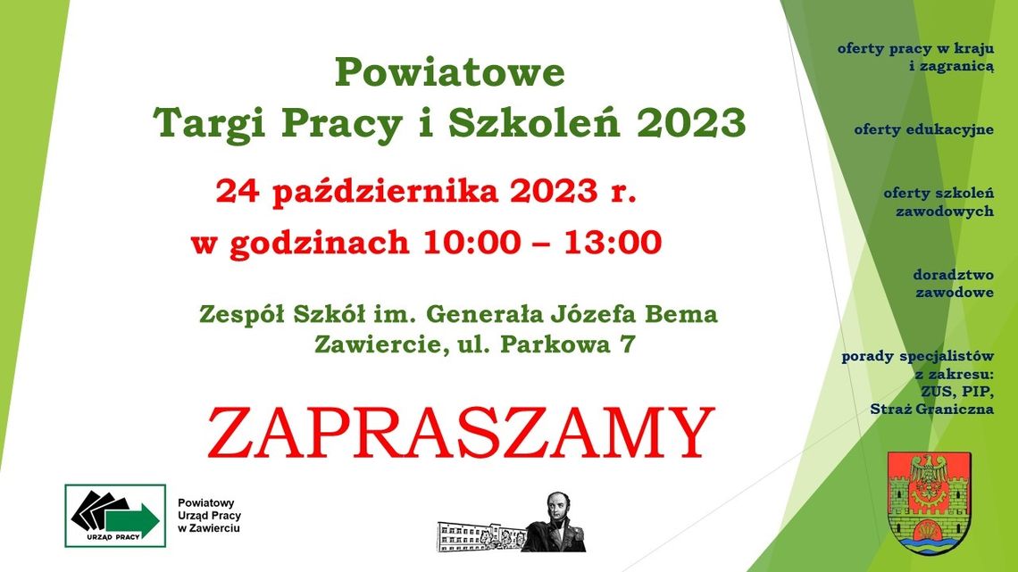 Powiatowe Targi Pracy i Szkoleń 2023 w Zawierciu