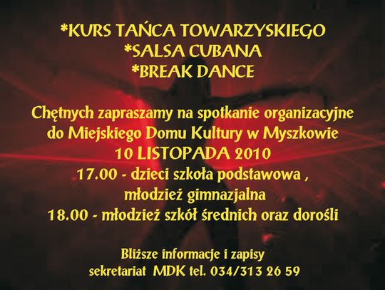 KURS TAŃCA TOWARZYSKIEGO W DOMU KULTURY