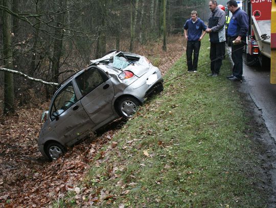 MATIZ WYLĄDOWAŁ W ROWIE